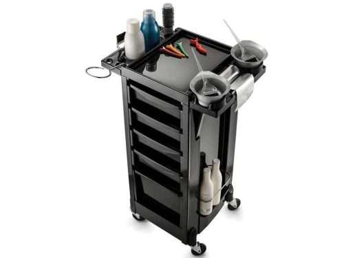 Easy move black salon trolley