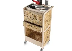 Artecno, Industrial Look Wooden Hair Salon Trolley