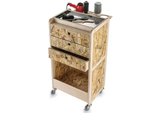Artecno, Industrial Look Wooden Hair Salon Trolley