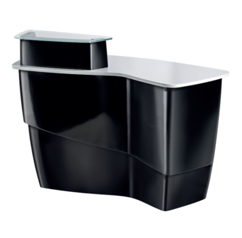 Ceriotti, Long Lighted Reception Desk with Storage Shelves & 2 Drawers