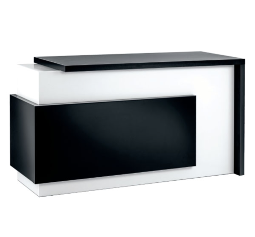 Ceriotti, Long Reception Desk with Storage Shelves & 2 Lockable Drawers