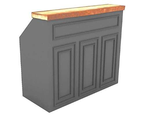 Alpeda, Iris Reception Desk with Decorative Panel Front and Drawer