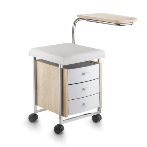 Venus Mani, Manicure Pedicure Stool, Nail Salon Trolley on Wheels, 1017