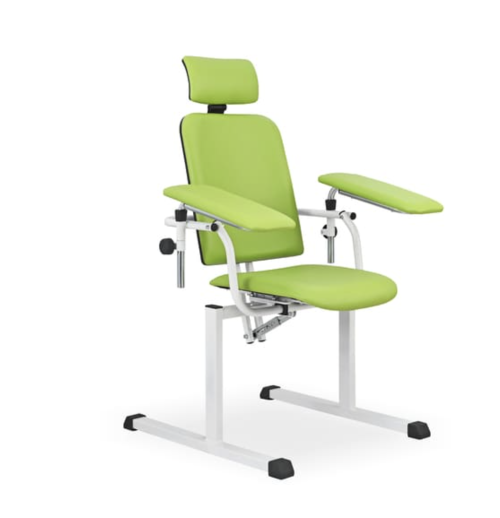 Blood Collection and Injection Chair with Adjustable Backrest, Head Rest and ArmRests